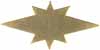 Inlay, Solid Eight Point Star,
2.0" by 1.0", brass 0.040" thick